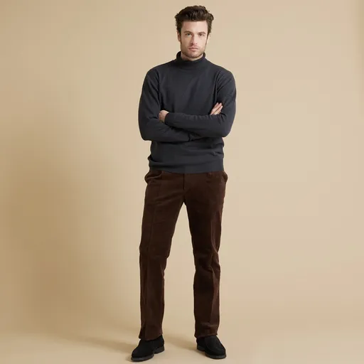 Pulover cu guler înalt din 80% lână