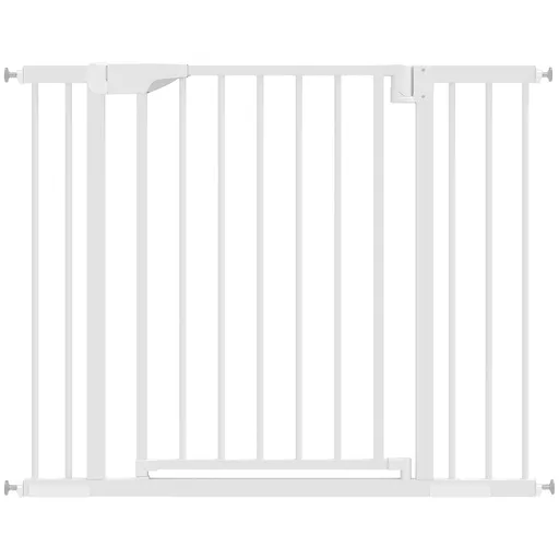 PawHut Poartă de Siguranță pentru Copii și Animale, Extensibilă 96-103 cm, Înălțime 76 cm, Poartă pentru Câini, Scări și Uși, Închidere Automată, Mont