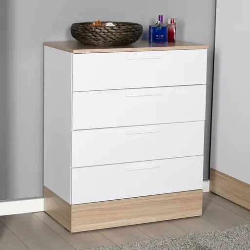 Dulap, Hanah Home, Sfn-840-Mb-1, 72x88x40 cm, Stejar / Alb