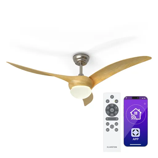 Klarstein Ventilator de tavan Monteverde cu lumină reglabilă