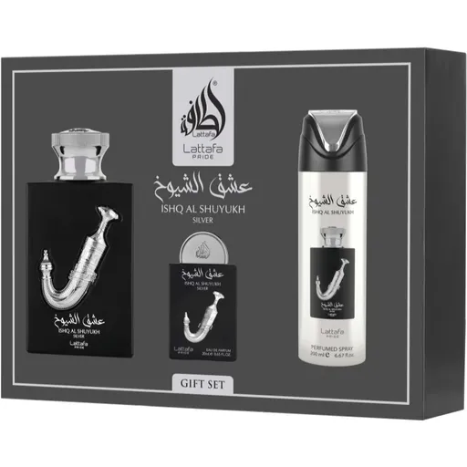 Lattafa Pride Ishq Al Shuyukh Silver set cadou unisex 1 buc