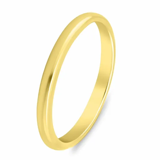 Brilio Silver Inel minimalist de nuntă placat cu aur RI149Y 58 mm