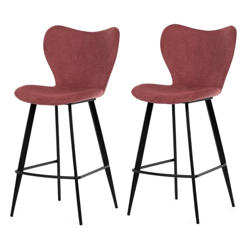 Set de scaune de bar B-1068 RED2, 2 buc., roșu
