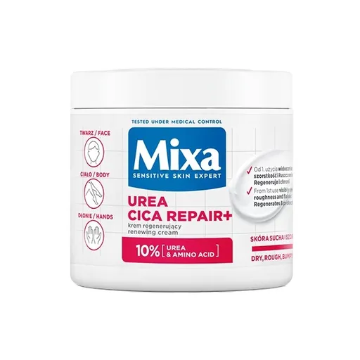Mixa Îngrijire corporală regenerativă pentru pielea foarte uscată și aspră Urea Cica Repair+ (Renewing Cream) 400 ml