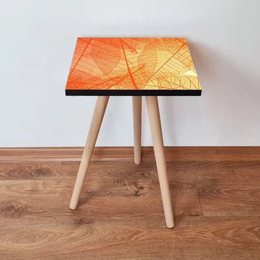 Masuta, Hanah Home, Shp359, 35x42x35 cm, Portocaliu / Galben