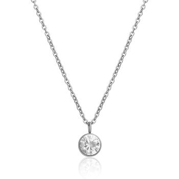 JVD Colier din oțel atemporal cu zirconiu cubic SSSN0063XG1BI45