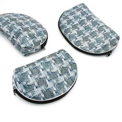 Gentute Cosmetice cu Imprimeu Carouri set 3 buc - Verde