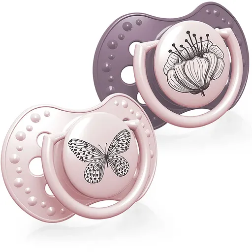 LOVI Botanic 3-6m suzetă Girl 2 buc