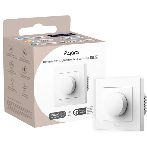 Dimmer inteligent AQARA Light Switch H2 EU Alb (KD-R01D) , Zigbee si Thread 6975833357246
