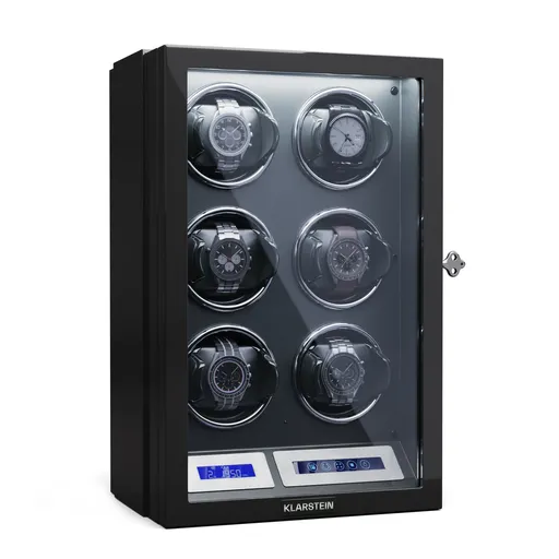 Klarstein Sarthe 6, aparatul de întors ceasuri, pentru 6 ceasuri, 5 moduri de rotație, iluminare LED, control tactil, telecomandă