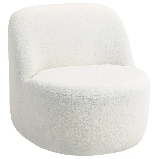 HOMCOM Fotoliu pentru Living în Stil Modern cu Spătar Ergonomic Crem | Aosom Romania