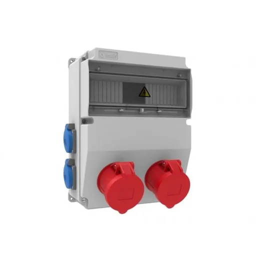 Tablou electric Bemis BD6-2234-4020, aparent, IP44, 324x244x138 mm, ABS, gri, sina automata, 4 prize 1/16A 220V, 2 prize 5/32A 380V