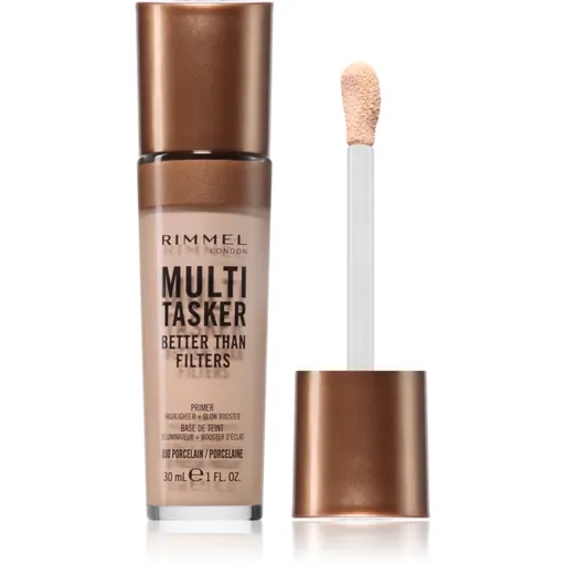 Rimmel Multi-Tasker Better Than Filters bază pentru machiaj iluminatoare pentru uniformizarea nuantei tenului culoare 000 Porcelain 30 ml