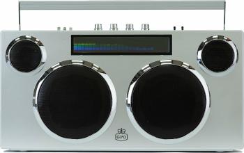 GPO Retro Manhattan - Boombox Stereo Hordozható hangfal Silver