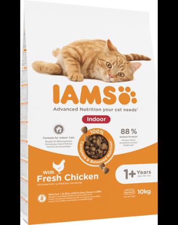 IAMS For Vitality Indoor Hrana uscata cu pui proasapat pentru pisici adulte 10kg