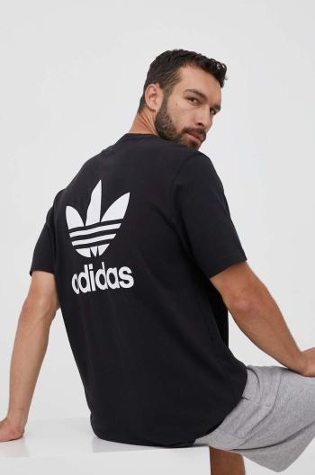 Bavlněné tričko adidas Originals Classics Back+Front Trefoil černá barva, s potiskem, II5760