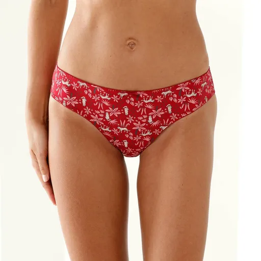 Set de 4 chiloți midi asortați cu imprimeu leopard