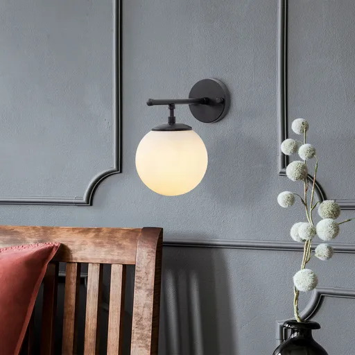 Aplica de perete, Opviq, 942FLG2151, Negru / Crem