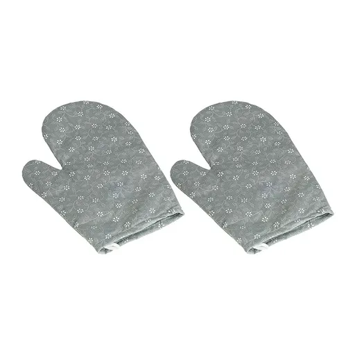 Mănușă de bucătărie Bellatex Floare gri, 28 x 18 cm, 2 buc