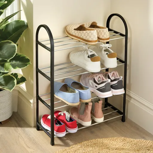 raft pentru pantofi cu 4 niveluri