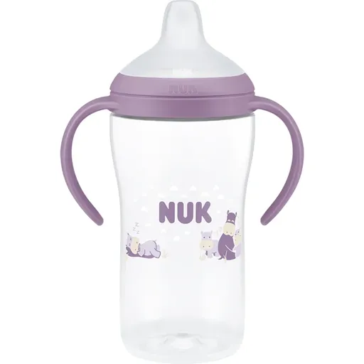 NUK Perfect Match Hippo biberon pentru învățare cu controlul temperaturii 6m+ 260 ml