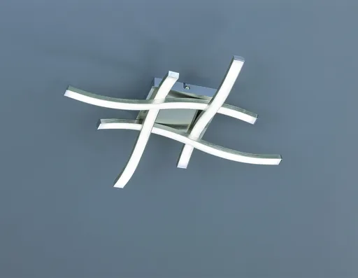 Plafoniera Route, RL, 46x46x7 cm, 5W, 4x SMD, metal, nichel