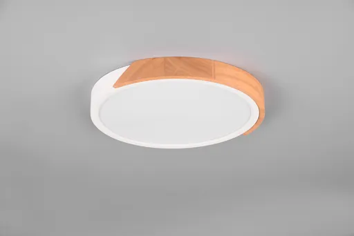 Plafoniera Jano, RL, 31.5x3.5 cm, 20W, 1x SMD, plastic, alb mat/natur