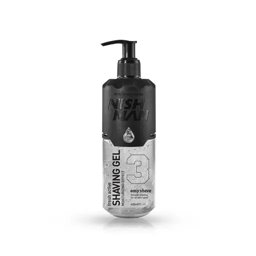 Gel de Ras Transparent Nish Man Easy Shave 400 ml