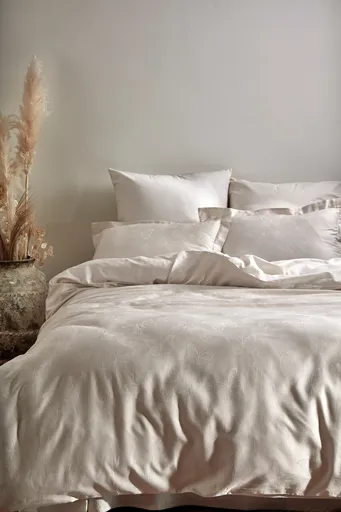 Lenjerie de pat dubla, L'essentiel Maison, Kelebek, Crem