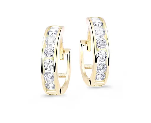 Cutie Jewellery Cercei fermecători pentru copii din aur galben C3345-80-X-1 alb