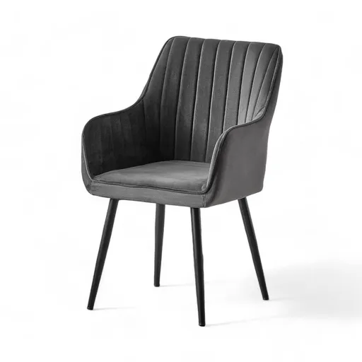 Set scaune 2 piese, Hanah Home, Nova, Antracit / Negru