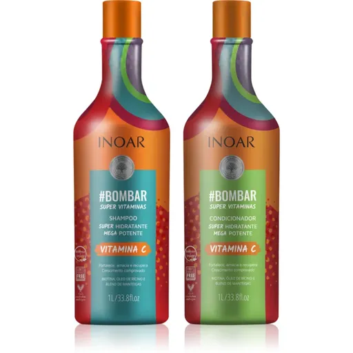 INOAR #Bombar Super Line Super Vitaminas set pentru păr cu vitamina C 2x1000 ml