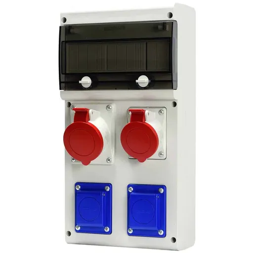 Tablou organizare santier precablat 2 prize schuko, 1x16A 1x32A IP44 Scame 633.RO0025