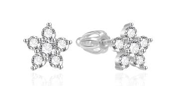 Agato Cercei din argint Flori cu zircon AGT-E097SW