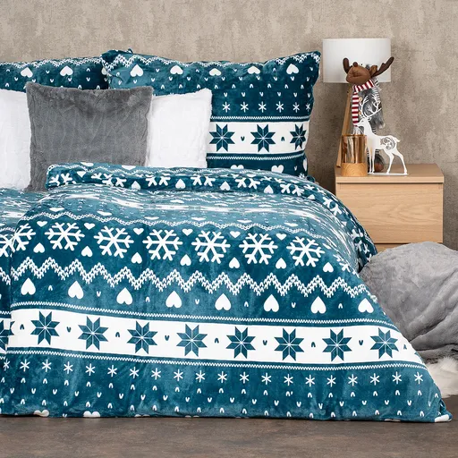 Lenjerie de pat din microflanel 4Home Nordic love, 140 x 200 cm, 70 x 90 cm