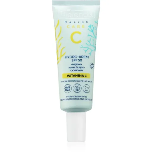 Bielenda C Marine Care Hydro-cream deeply moisturizing and protective SPF 50 hidratant si pentru protectie solara cu vitamina C SPF 50 40 ml