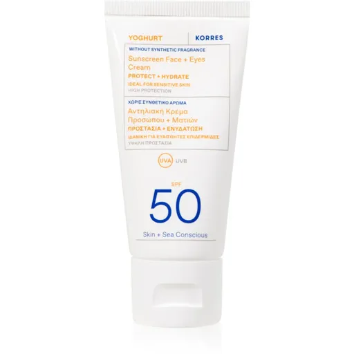 Korres Yoghurt Sunscreen cremă protectoare pentru fata si zona ochilor SPF 50 50 ml