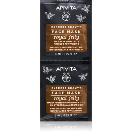 Apivita Express Beauty Anti-aging Face Mask Royal Jelly masca faciala revitalizanta cu efect de întărire 2x8 ml