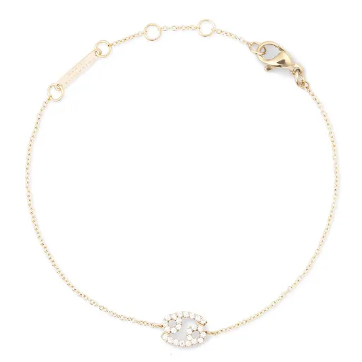 Daniel Wellington Brățară tip lănțișor placată cu aur cu simbolul zodiacal Rac Crystal Zodiac DW00400910