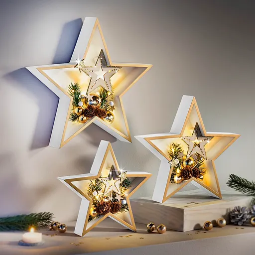 Stele LED Xmas, set de 3