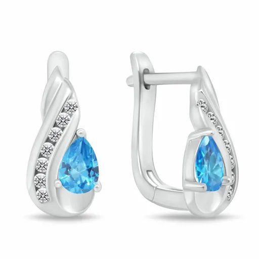 Brilio Silver Cercei rafinați din argint 925 cu zirconii cubice EA1195WAQ