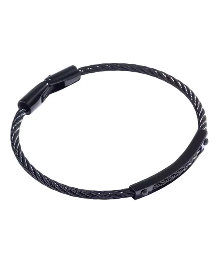 Marc Malone Brățară neagră din oțel pentru bărbați MCGB5002B