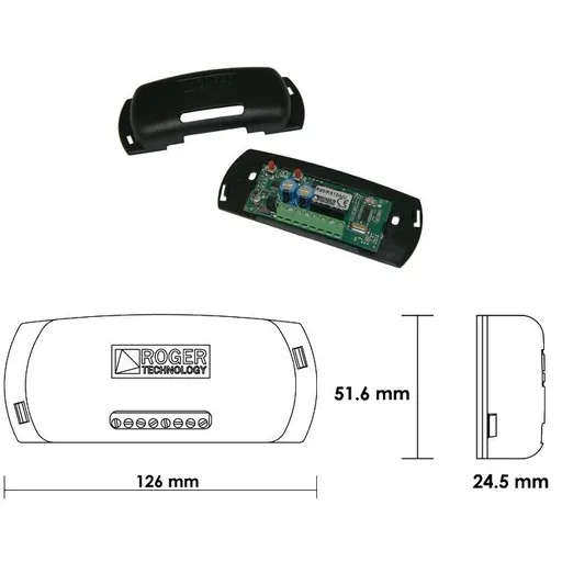 Receptor radio universal Roger R93/RX12A/U cu 2 canale, maxim 500 telecomenzi