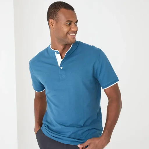 Tricou polo din piqué uni