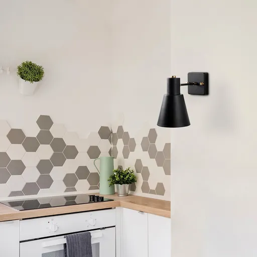 Aplica de perete, Opviq, 942FLG2192, Negru