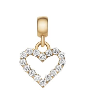Daniel Wellington Pandantiv placat cu aur, în formă de inimă, cu cristale clare Charms DW00400432