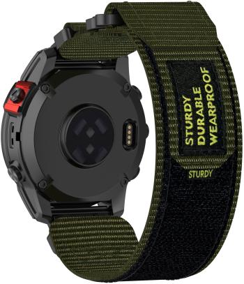 4wrist Curea Velcro pentru Garmin 26 mm - Green