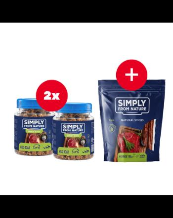 SIMPLY FROM NATURE Smart Bites recompensa cu mistret 2 x 130 g + snack GRATIS