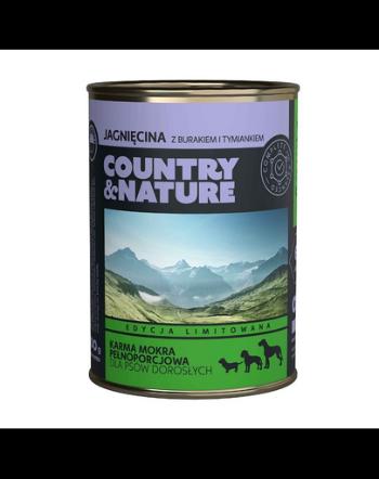 COUNTRY&amp;NATURE Hrana fara cereale caini adulti, miel 400 g