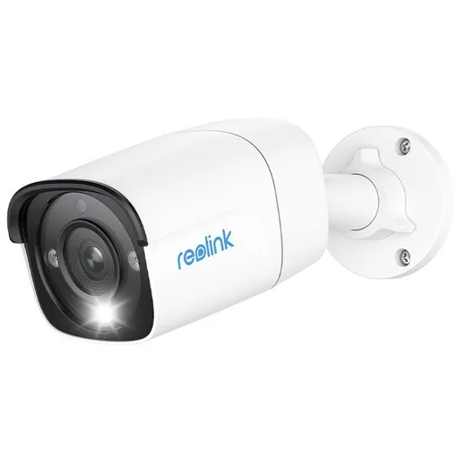 Camera de supraveghere IP exterior Reolink P340, 12 MP, lumina alba / IR 30 m, microfon, difuzor, slot card, PoE